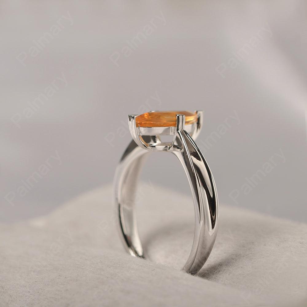 Marquise Cut Citrine Solitaire Rings - Palmary