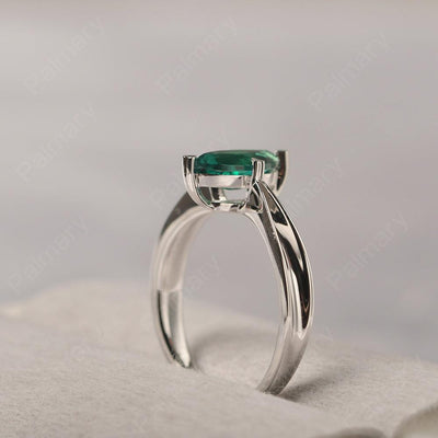 Marquise Cut Emerald Solitaire Rings - Palmary