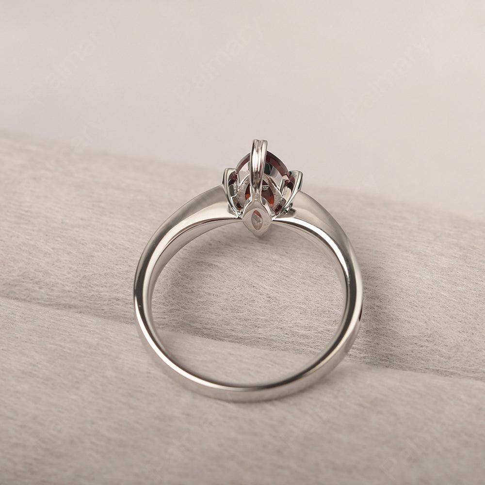 Marquise Cut Garnet Solitaire Rings - Palmary