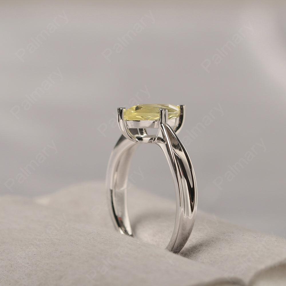 Marquise Cut Lemon Quartz Solitaire Rings - Palmary