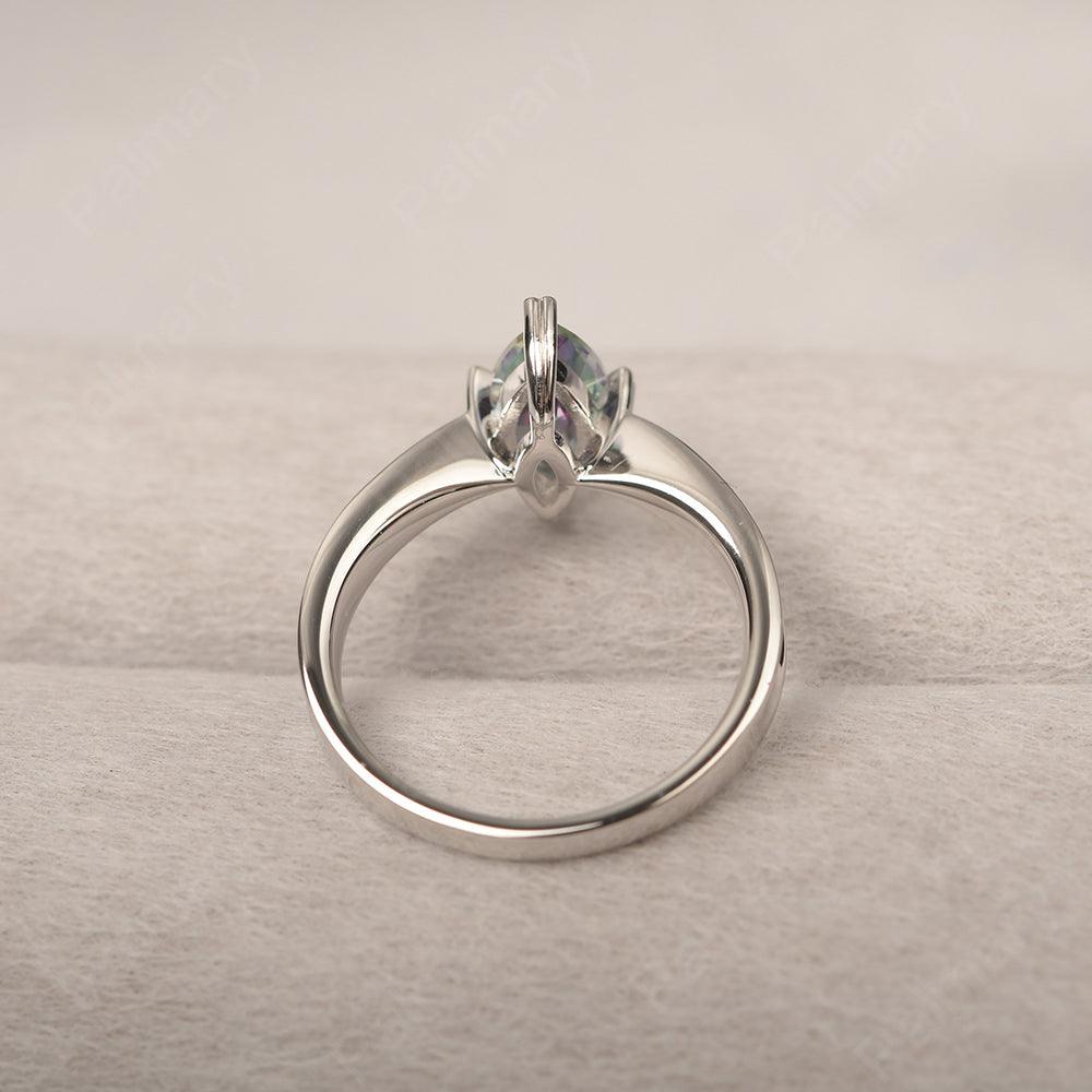 Marquise Cut Mystic Topaz Solitaire Rings - Palmary