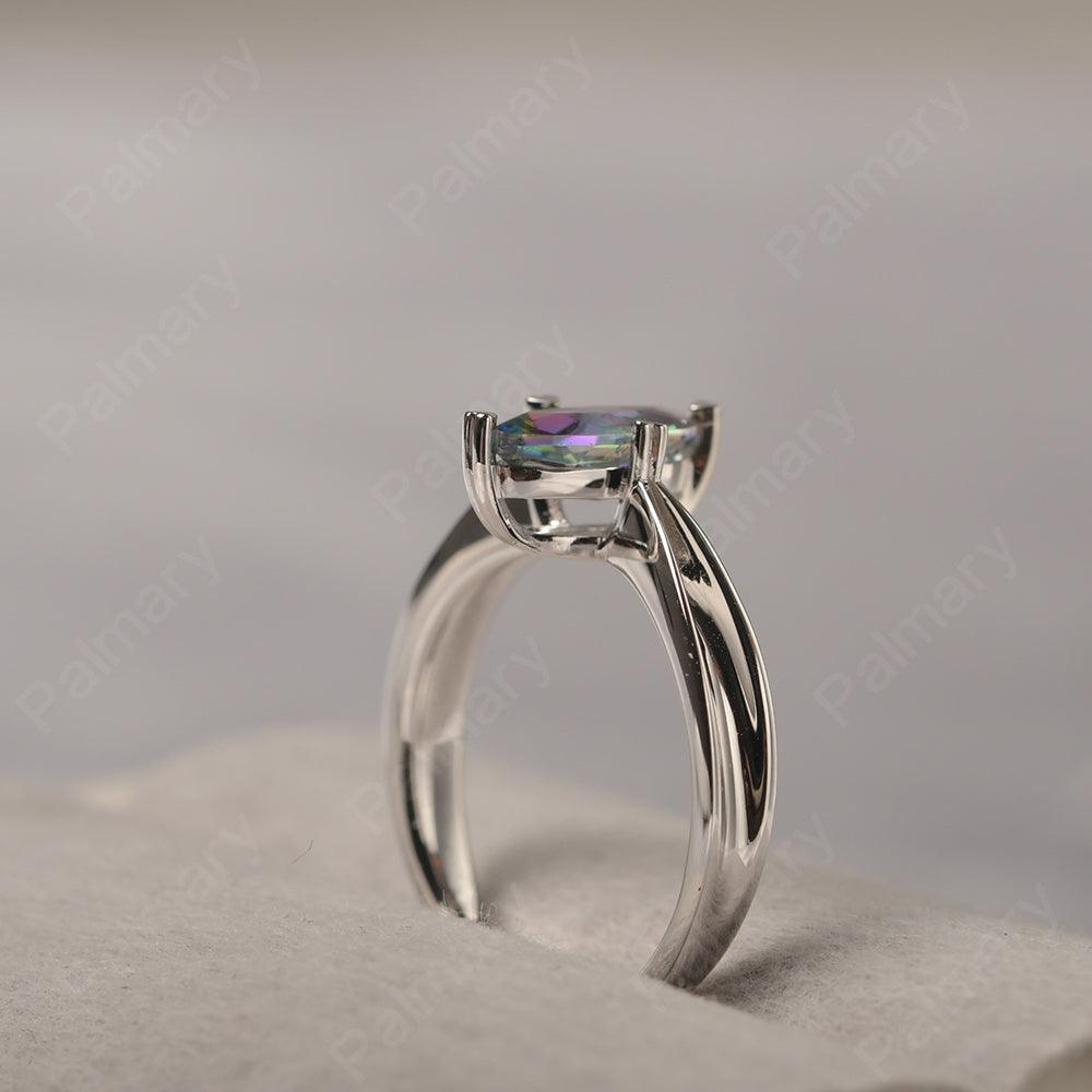 Marquise Cut Mystic Topaz Solitaire Rings - Palmary