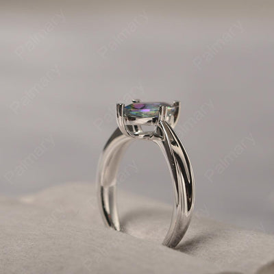 Marquise Cut Mystic Topaz Solitaire Rings - Palmary