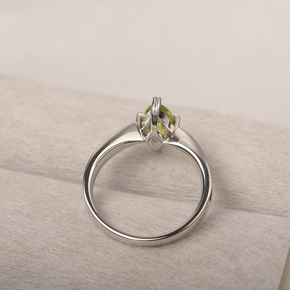 Marquise Cut Peridot Solitaire Rings - Palmary