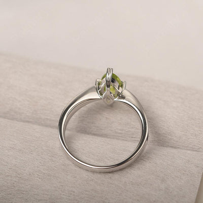 Marquise Cut Peridot Solitaire Rings - Palmary