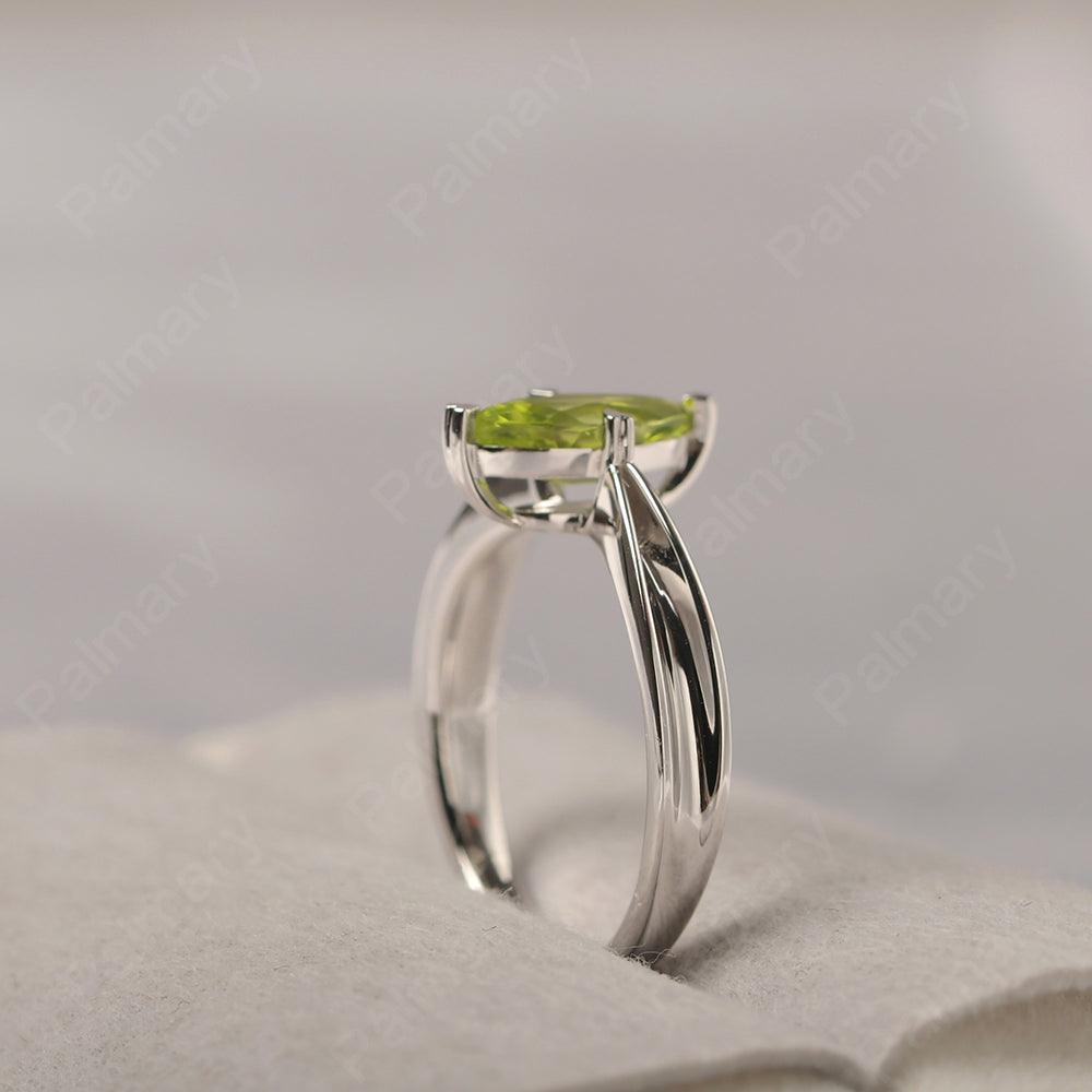 Marquise Cut Peridot Solitaire Rings - Palmary