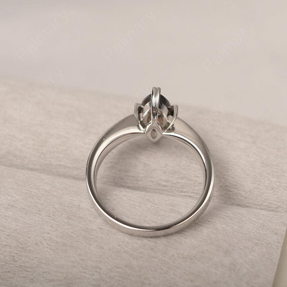 Marquise Cut Smoky Quartz  Solitaire Rings - Palmary