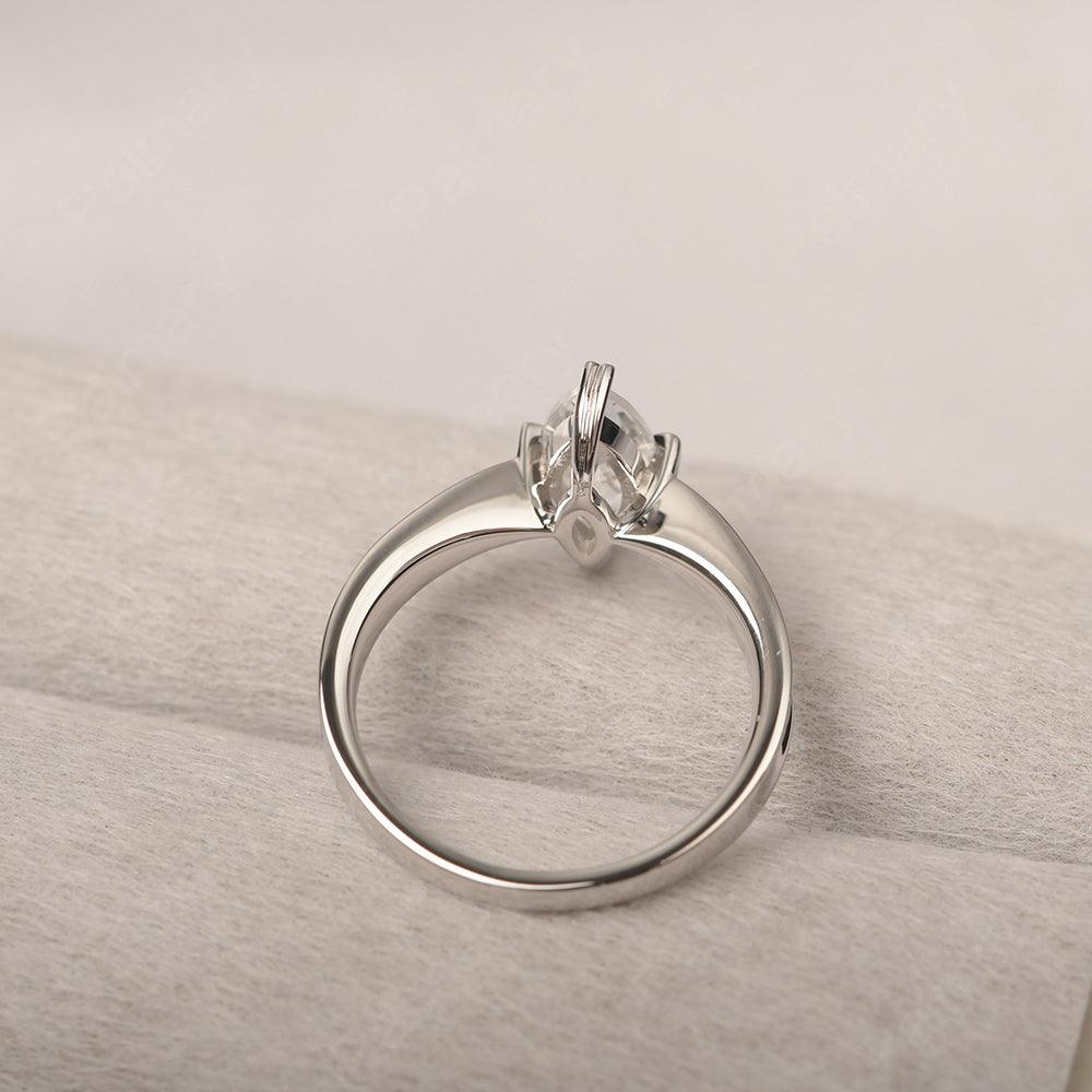 Marquise Cut White Topaz Solitaire Rings - Palmary