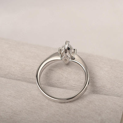 Marquise Cut White Topaz Solitaire Rings - Palmary