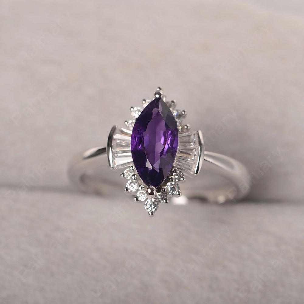 Marquise Cut Vintage Amethyst Rings - Palmary