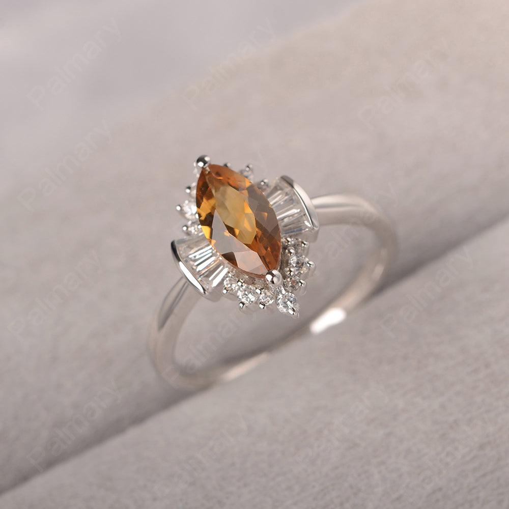 Marquise Cut Vintage Citrine Rings - Palmary