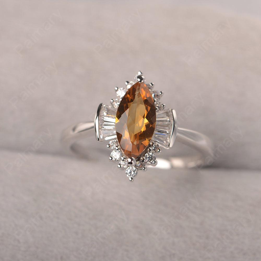 Marquise Cut Vintage Citrine Rings - Palmary