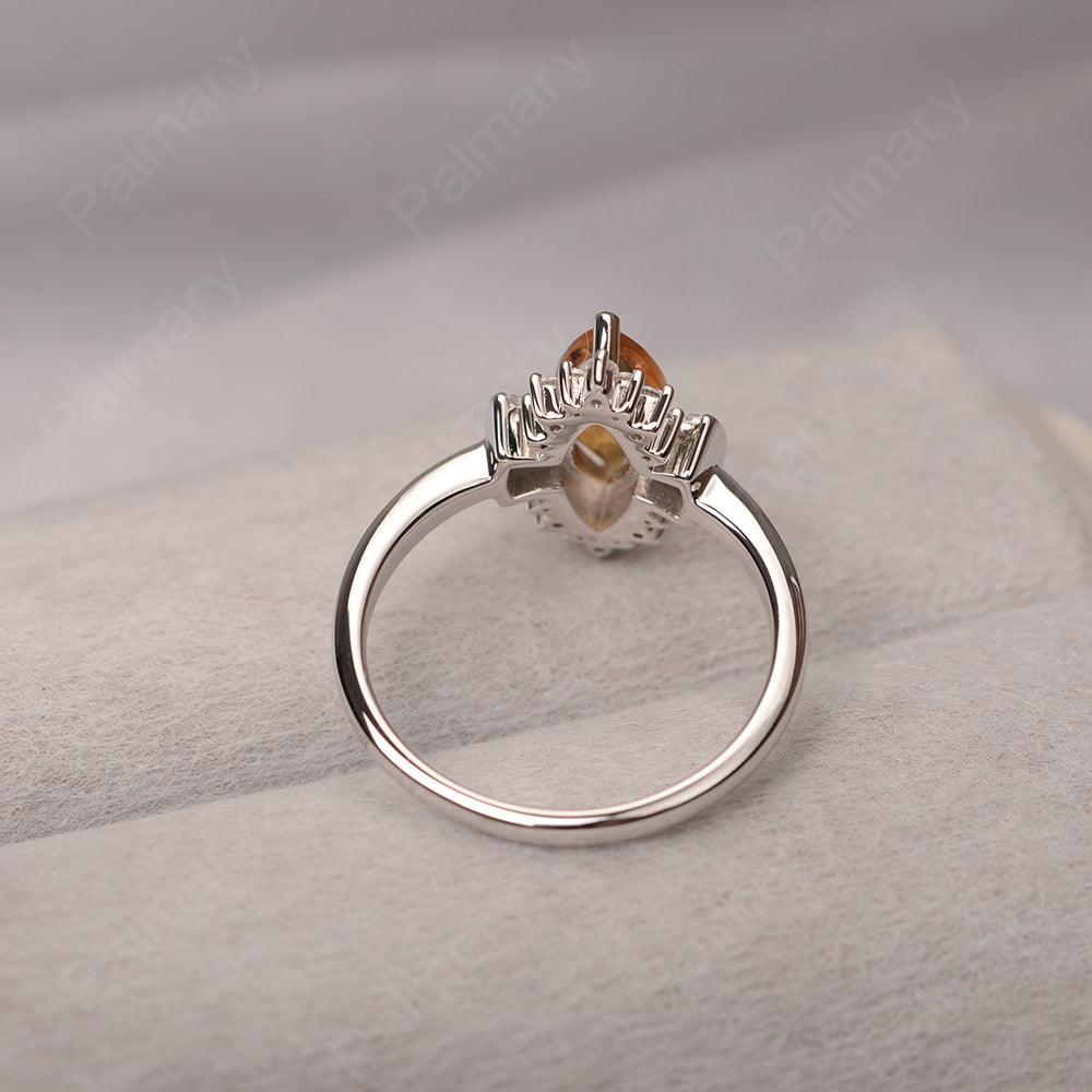 Marquise Cut Vintage Citrine Rings - Palmary