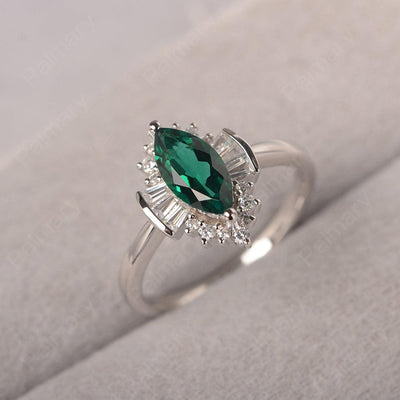Marquise Cut Vintage Emerald Rings - Palmary