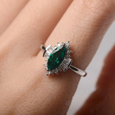 Marquise Cut Vintage Emerald Rings - Palmary