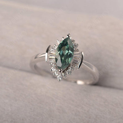 Marquise Cut Vintage Green Sapphire Rings - Palmary