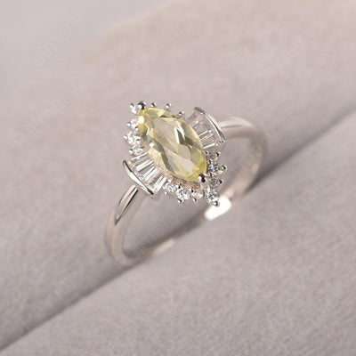 Marquise Cut Vintage Lemon Quartz Rings - Palmary