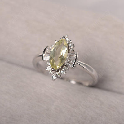 Marquise Cut Vintage Lemon Quartz Rings - Palmary