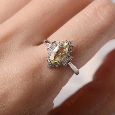 Marquise Cut Vintage Lemon Quartz Rings - Palmary