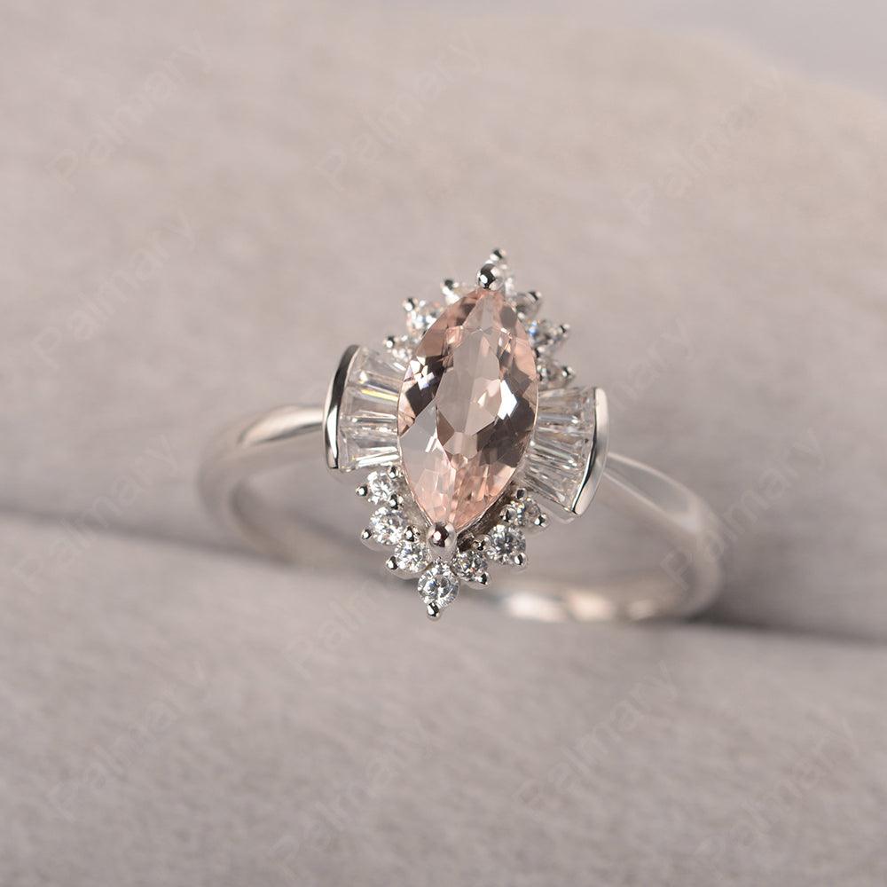 Marquise Cut Vintage Morganite Rings - Palmary