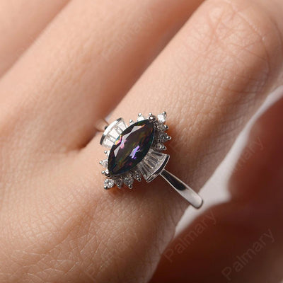 Marquise Cut Vintage Mystic Topaz Rings - Palmary