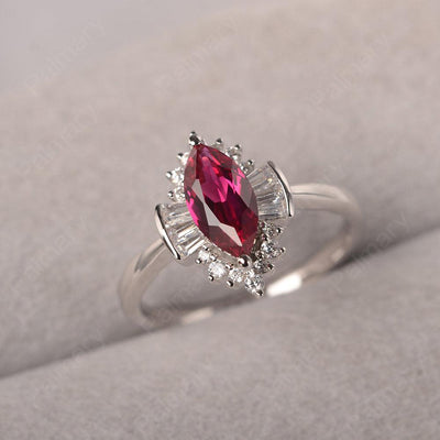Marquise Cut Vintage Ruby Rings - Palmary