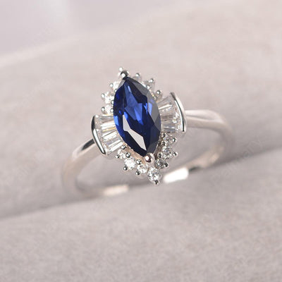 Marquise Cut Vintage Sapphire Rings - Palmary