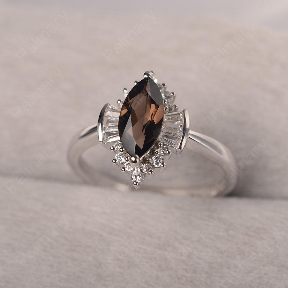 Marquise Cut Vintage Smoky Quartz  Rings - Palmary