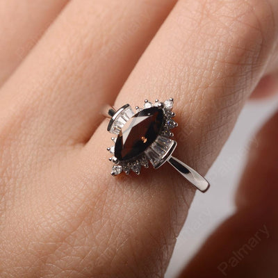 Marquise Cut Vintage Smoky Quartz  Rings - Palmary