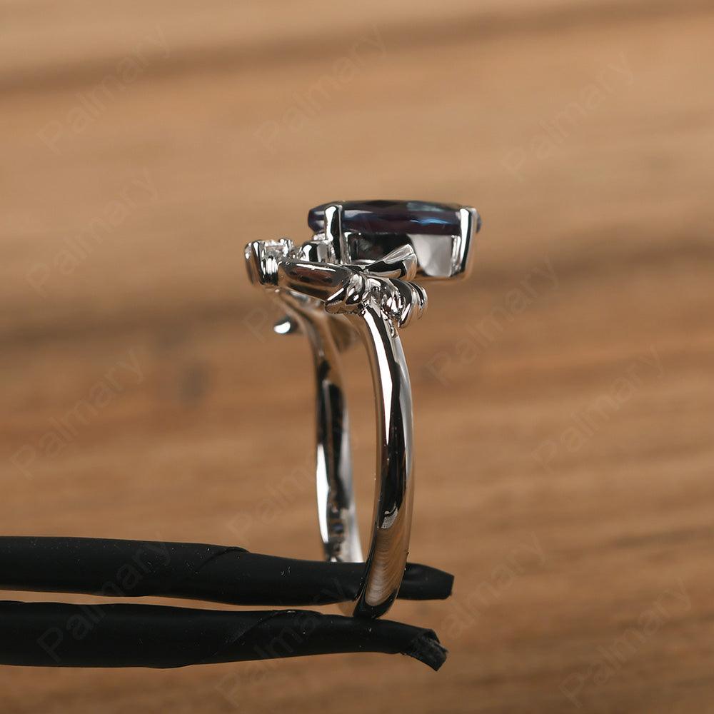 Marquise Cut Unusual Alexandrite Engagement Rings - Palmary
