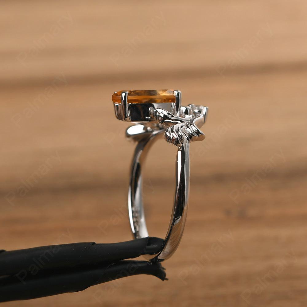 Marquise Cut Unusual Citrine Engagement Rings - Palmary