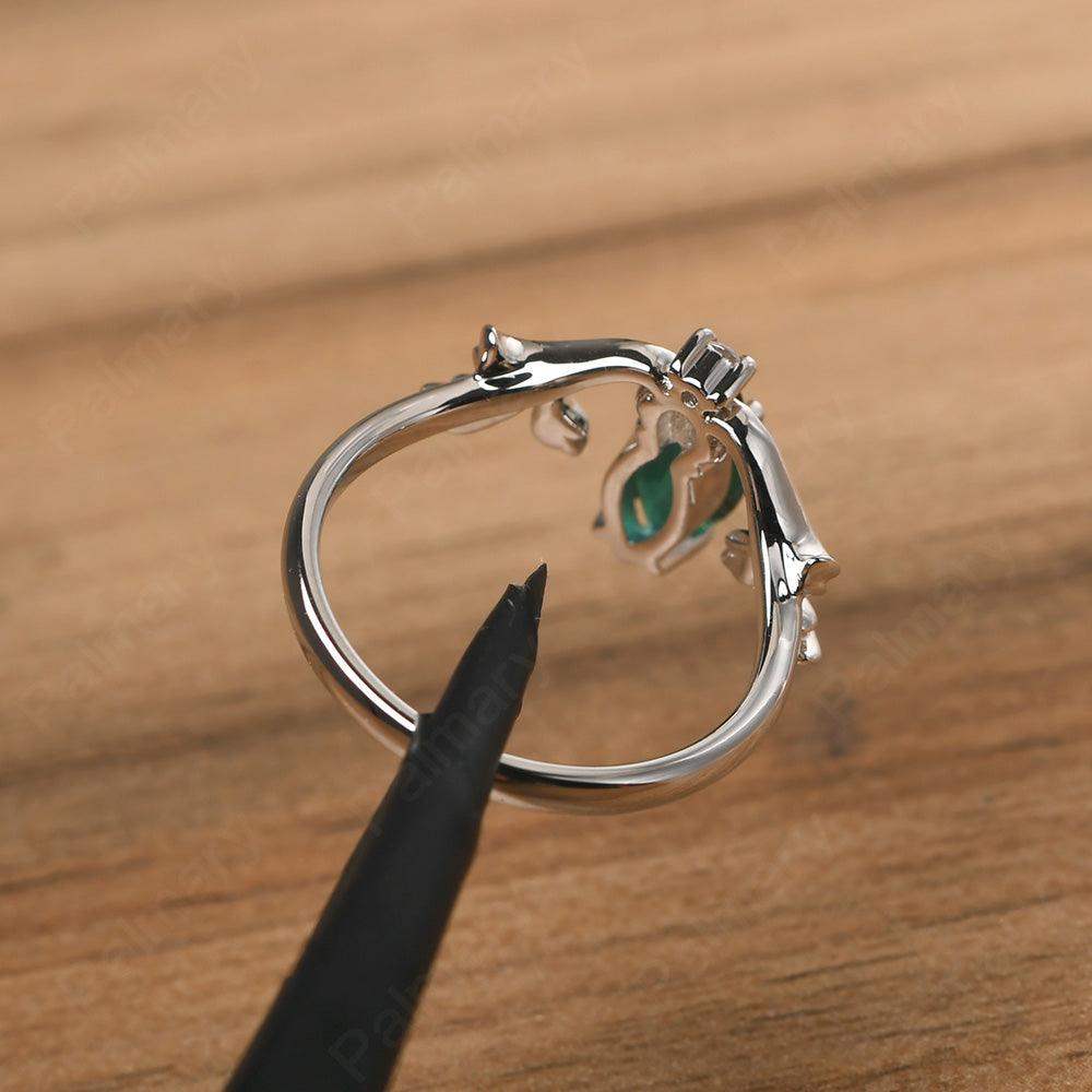 Marquise Cut Unusual Emerald Engagement Rings - Palmary