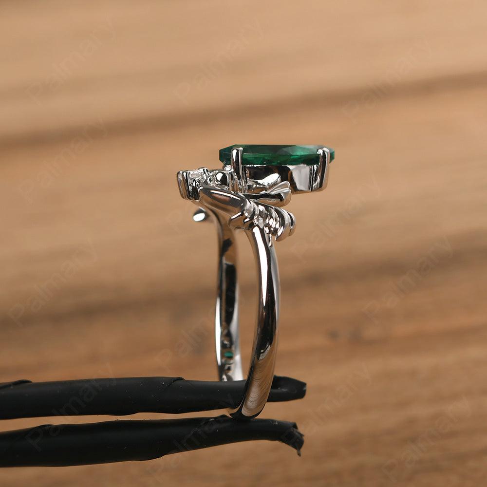 Marquise Cut Unusual Emerald Engagement Rings - Palmary