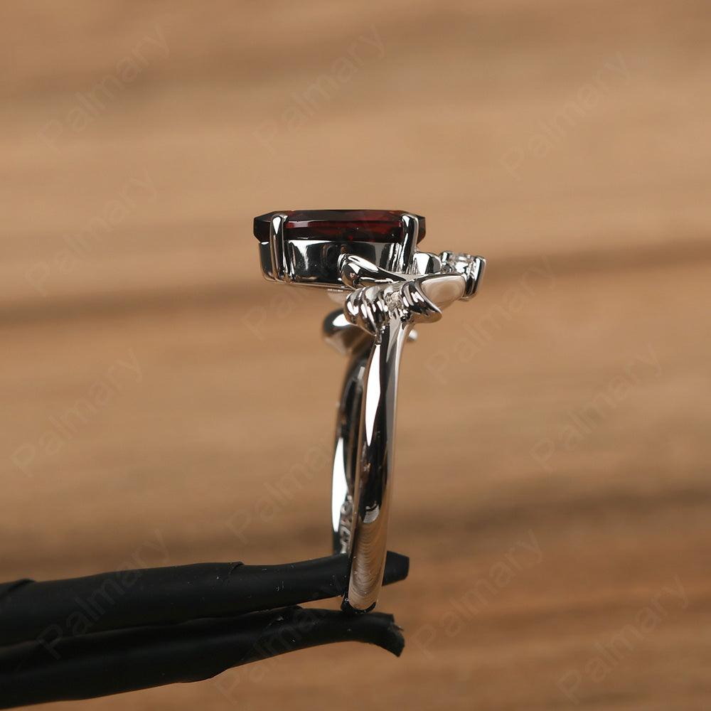 Marquise Cut Unusual Garnet Engagement Rings - Palmary