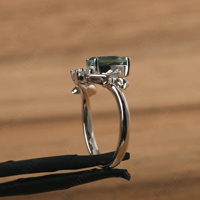 Marquise Cut Unusual Green Sapphire Engagement Rings - Palmary