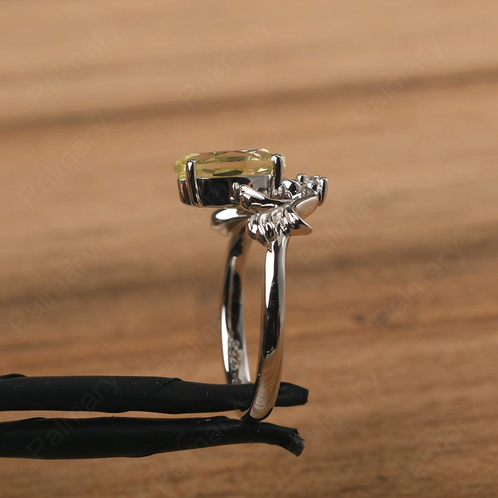 Marquise Cut Unusual Lemon Quartz Engagement Rings - Palmary