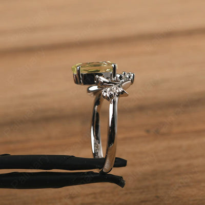 Marquise Cut Unusual Lemon Quartz Engagement Rings - Palmary