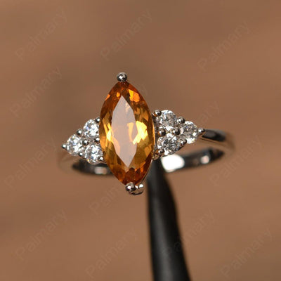 Large Marquise Cut Citrine Rings - Palmary
