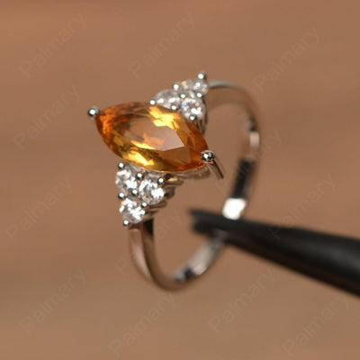 Large Marquise Cut Citrine Rings - Palmary