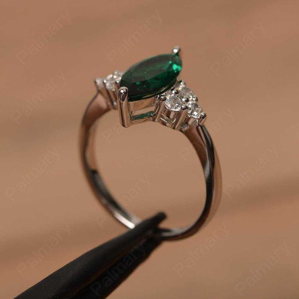 Large Marquise Cut Emerald Rings - Palmary