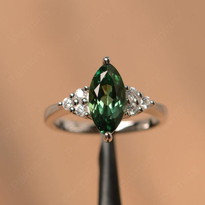 Large Marquise Cut Green Sapphire Rings - Palmary