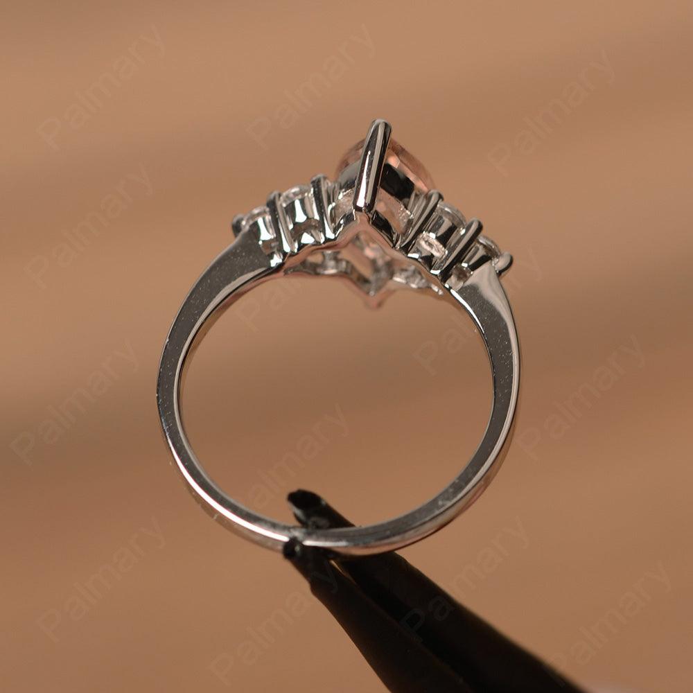 Large Marquise Cut Morganite Rings - Palmary
