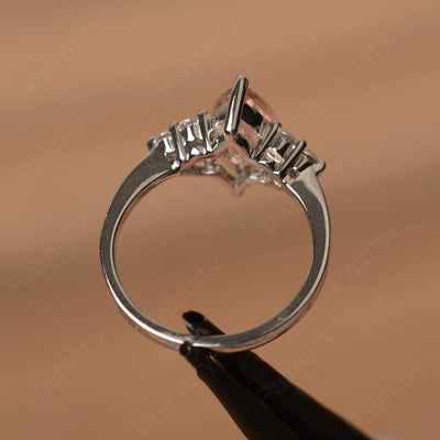 Large Marquise Cut Morganite Rings - Palmary