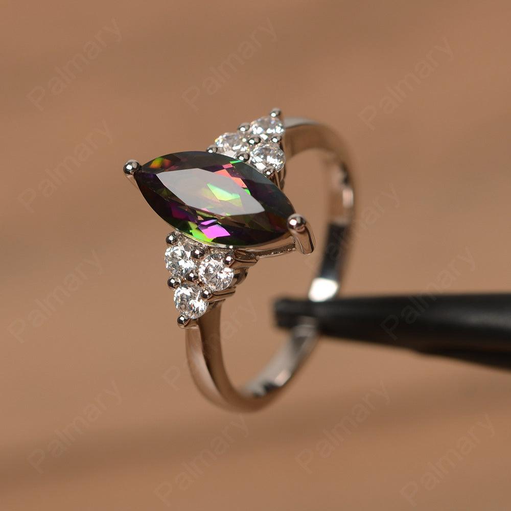 Large Marquise Cut Mystic Topaz Rings - Palmary