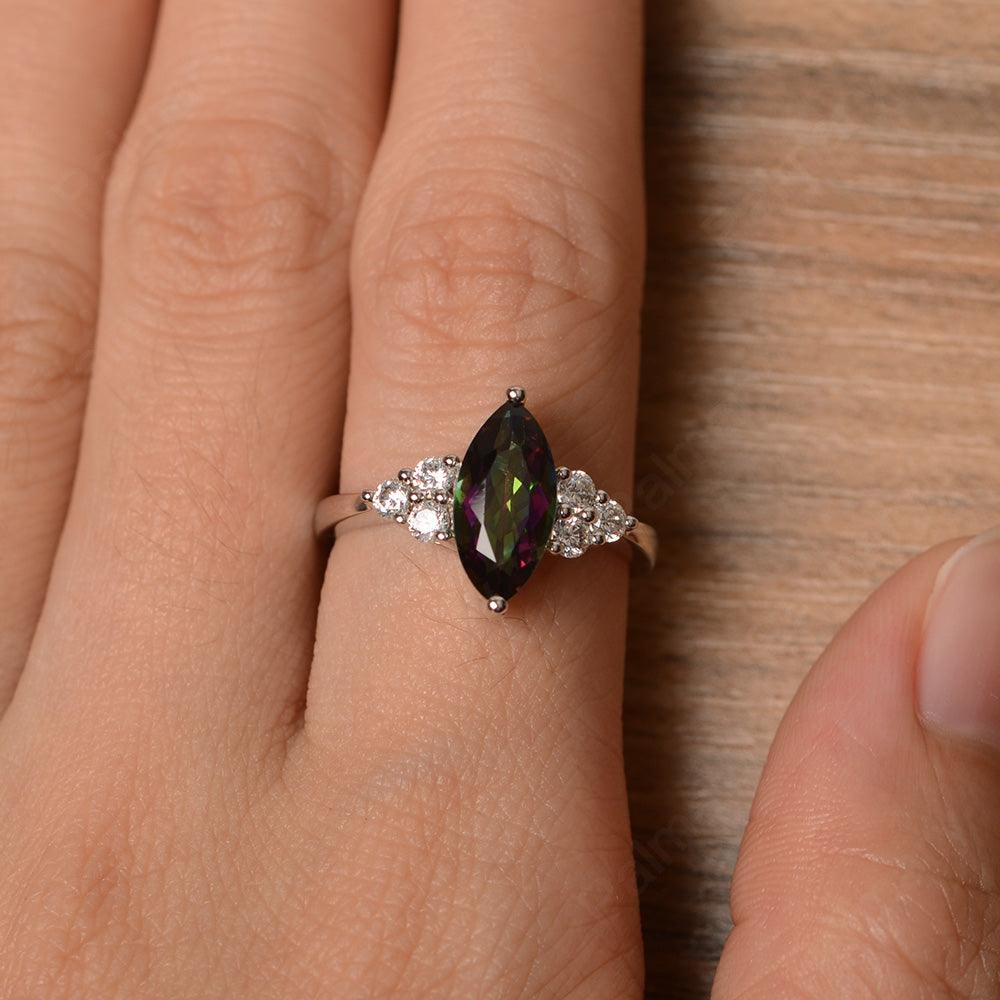 Large Marquise Cut Mystic Topaz Rings - Palmary