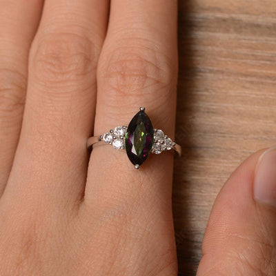 Large Marquise Cut Mystic Topaz Rings - Palmary