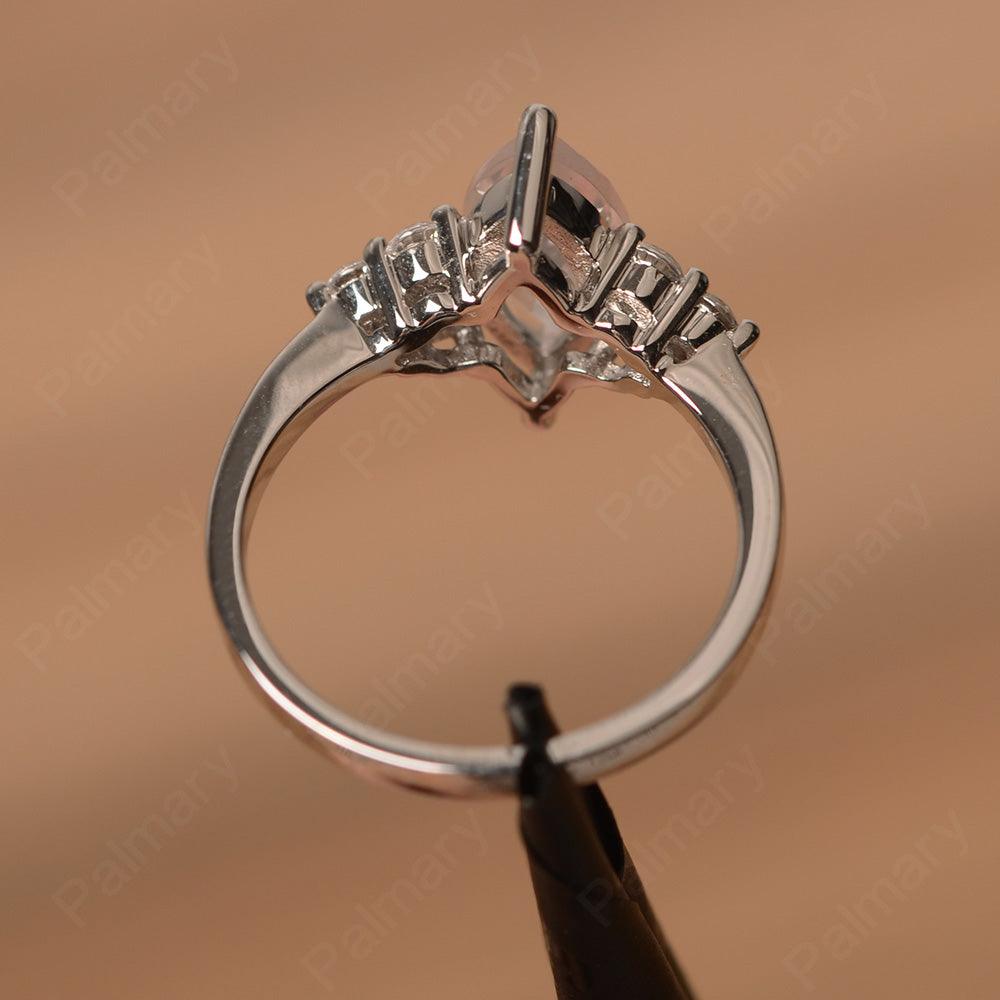 Large Marquise Cut Rose Quartz Rings - Palmary
