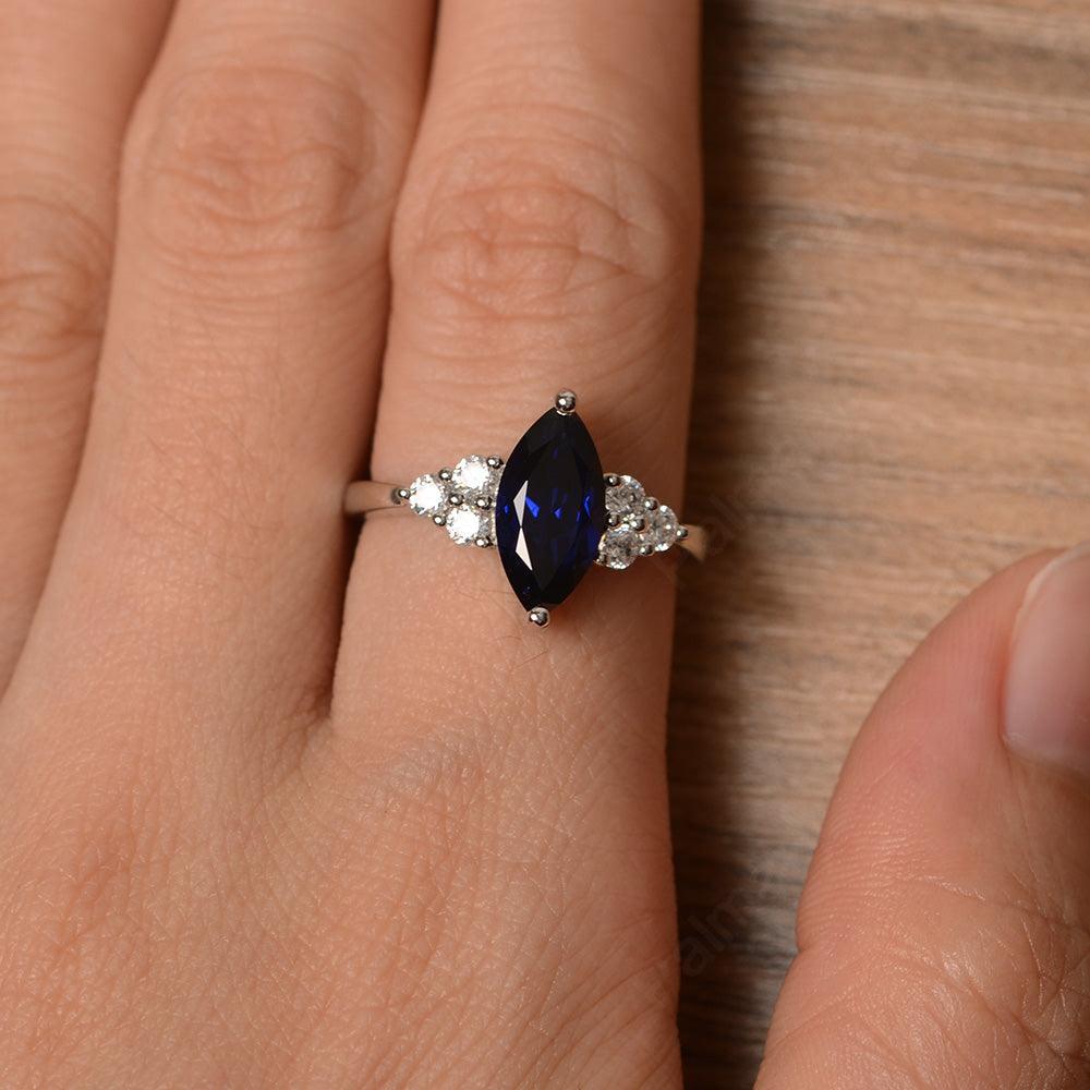 Large Marquise Cut Sapphire Rings - Palmary