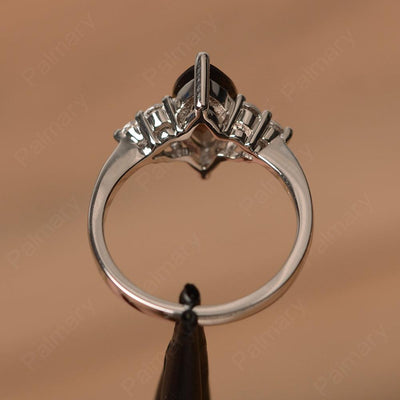 Large Marquise Cut Smoky Quartz  Rings - Palmary