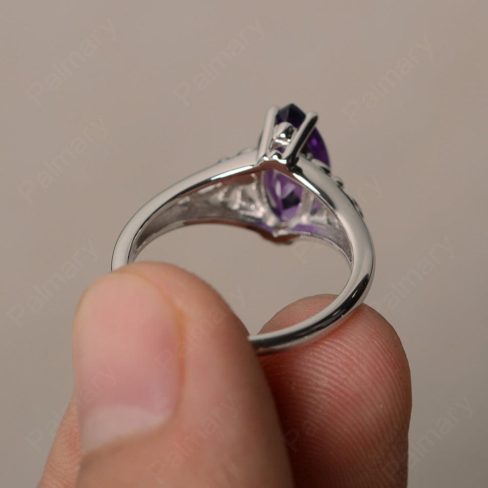 Marquise Cut Amethyst Cocktail Ring - Palmary
